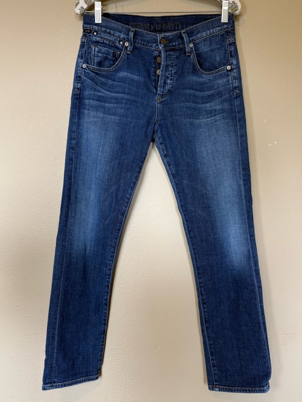 Citizens of Humanity Dark Blue Dylan Boyfriend Jeans Size 26 - Picture 2 of 8
